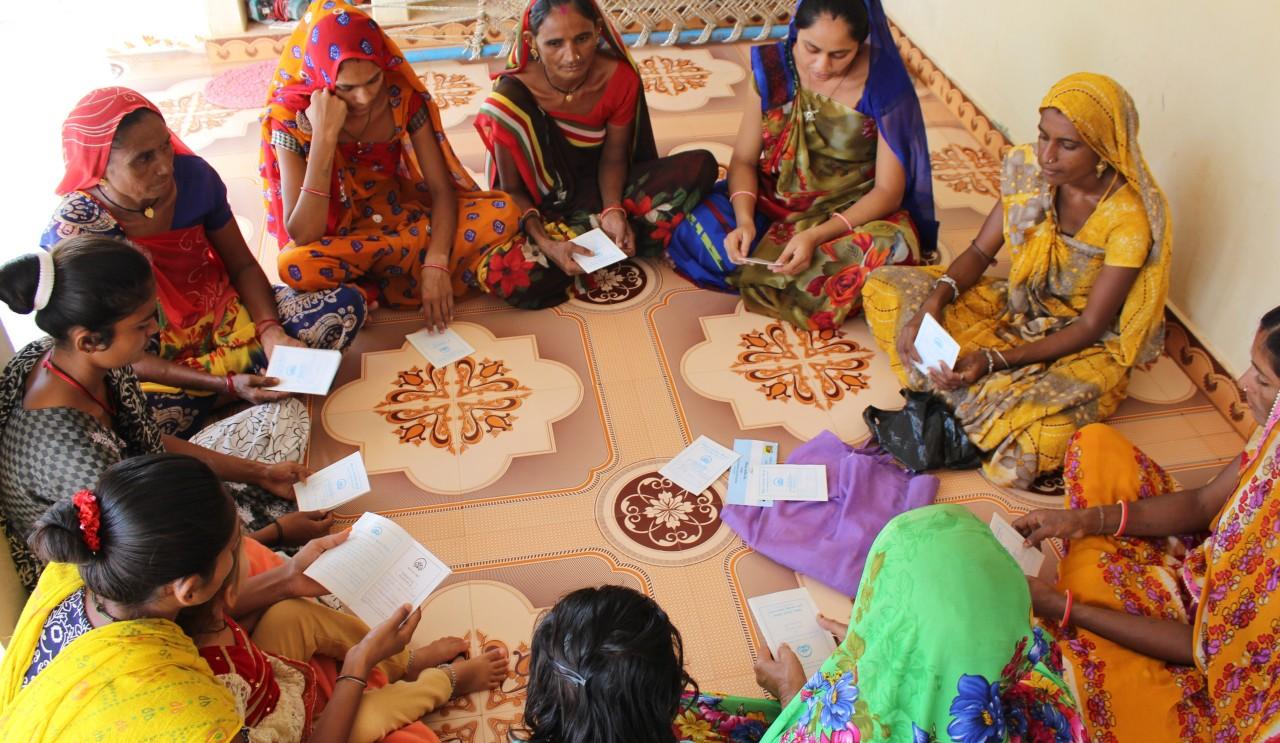 Women participating in a community learning circle